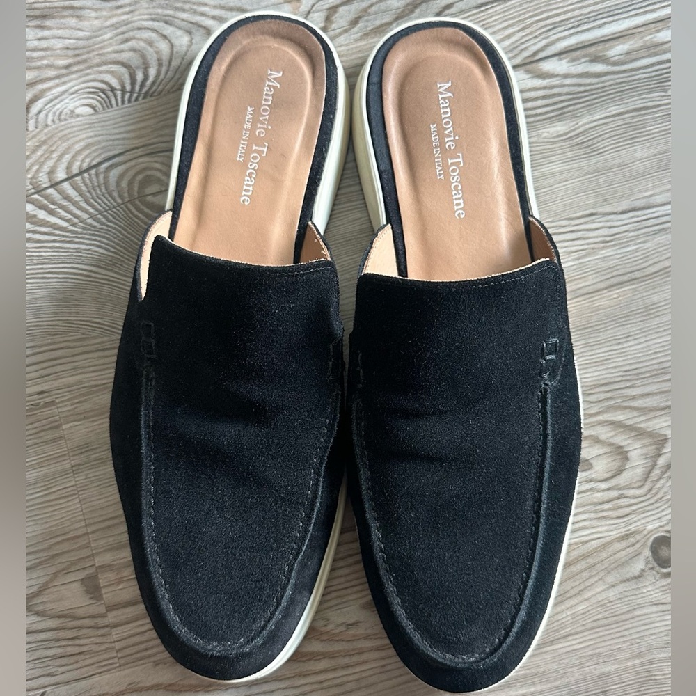 Black Suede Loafers Yacht Slides - Worn Once Bought in Cannes